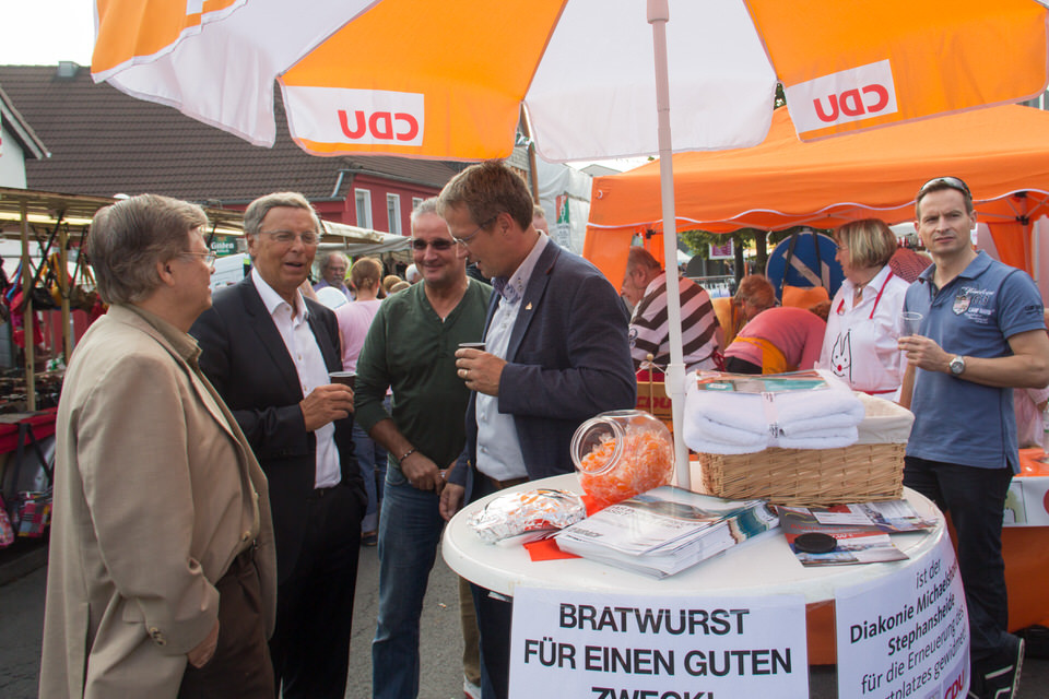 Wolfgang Bosbach am Stand der CDU (Bild: Florian Bräunsbach)